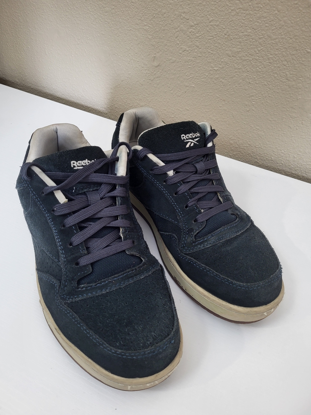 Reebok Men's Navy Soyay Steel Toe Skateboard Work Shoes - Men's Size 11M